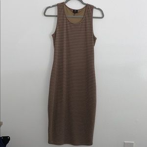 Fitted Mid Calf Ribbed Dress